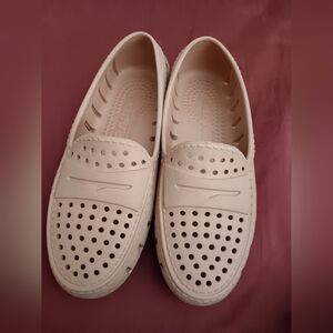 Chic Pink Perforated Loafers